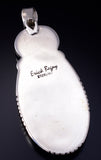 Silver & Golden Hills Turquoise White Buffalo Navajo Pendant - Erick Begay 5F30L
