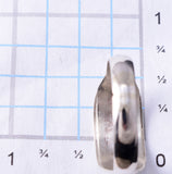 Size 9-1/4 Silver & White Buffalo Turquoise Navajo Ring by Norvin Johnson 5L07L