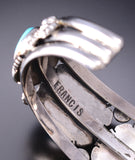 Silver & Sleeping Beauty Turquoise Navajo Bracelet by Francis Yazzie 6H25B