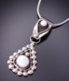 Silver & Opal Zuni Handmade Pendant by Verdi Booqua 3G03S