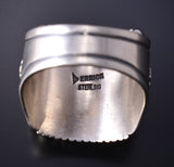 Size 14-3/4 Silver & Kingman Turquoise Men's Navajo Ring by Derrick Gordon 5H21F