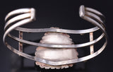 Vintage Silver & Turquoise Navajo Open Faced Bracelet 5G28X
