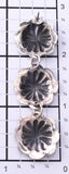 Sterling Silver Three Navajo Concho Earrings - 6K02H