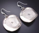 Silver and Turquoise Cowboy Hat Earrings - Navajo handmade 6K02S