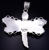 Silver & Golden Hills Turquoise Navajo Dragonfly Pendant by Erick Begay 5H02D