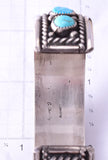Silver & Kingman Turquoise Navajo Handmade Bracelet by Chester Charley 4E27F