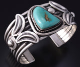 Vintage Silver & Turquoise Navajo Concho Bracelet by Mike Begay 5K10A