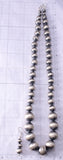 20" Silver Navajo Pearl Necklace & Earring Set by Treva Jim 6H25L
