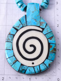 Santo Domingo Pueblo (Kewa) Turquoise Balance Necklace by Mary Tafoya 5H21Z
