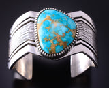 Silver & Sierra Bella Turquoise Mountains Navajo Bracelet by Erick Begay 4C01P