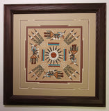 Navajo Sandpainting by Glen Nez - Sun and Yei-bi-chei 5J08D