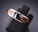 Size 6 Silver Multistone Navajo Inlay Ring by TSF 3L16O