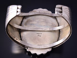 Vintage Silver & Lapis Shield Navajo Bracelet by Augustine Largo 5E06F