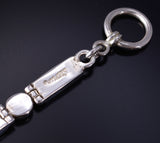 Vintage Silver Sugilite & Opal Navajo Inlay Link Bracelet 5L17N