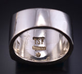 Size 10-1/4 Silver Multistone Navajo Inlay Men's Ring by Evangeline David 5L05L