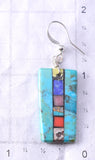 Santo Domingo Pueblo (Kewa) Turquoise Multistone Earrings by Mary Tafoya 6H31J