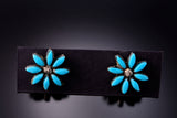Zuni Turquoise Pettipoint Earring by Larry Delena 3E18N