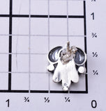 All Silver Navajo Concho Earrings by Rita Largo 6J30C
