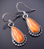 Silver & Spiny Oyster Shell Navajo Dangle Earrings by Sharon McCarthy 6D07Y