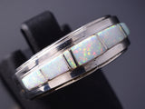 Size 7-1/2 Navajo Inlay Ring With Opal by Wilbert Muskett 6K27K