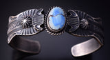 Silver & Golden Hills Turquoise Navajo Concho Bracelet by Kevin Billah 5J18U