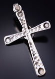 Silver & Sonoran Gold Turquoise Navajo Cross Pendant by Allen Lee 5L13F