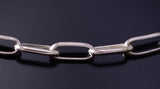 18" Silver Navajo Handmade Link Paperclip Necklace Chain by Sally Shurley 5E10A