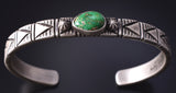 Silver & Turquoise Navajo Handmade Arrowheads Bracelet by Erick Begay 5H01O
