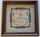 Navajo Sand Painting by Nephi Benally 7x7 - 4D10L