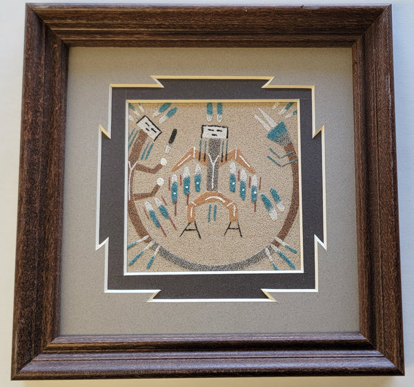 Navajo Sand Painting by Nephi Benally 7x7 - 4D10L