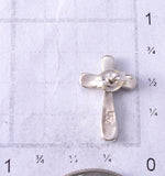 Silver & Turquoise Multistone Zuni Inlay Cross Earrings Kristina Bowannie 5G22E