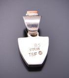 Silver & Turquoise Multistone Navajo Inlay Pendant by Billy Long 3F12X