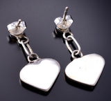 Silver & Turquoise Multistone Zuni Inlay Heart Earrings by Orena Leekya 6D22R