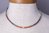 Multistone Heishi Necklace by Kewa Ramona Bird - 6J31R