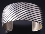 Vintage Silver Navajo Handstamped Peace Bracelet Cuff stamped D. Reeves 5H21B