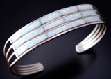 Silver & Opal Zuni Inlay Bracelet by Jamie Johnson 5D18W