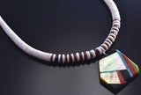 22" Turquoise Multistone Santo Domingo Necklace by Randy Garcia 9F26L