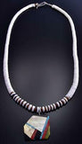22" Turquoise Multistone Santo Domingo Necklace by Randy Garcia 9F26L