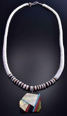 22" Turquoise Multistone Santo Domingo Necklace by Randy Garcia 9F26L