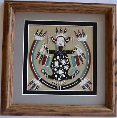 Navajo Sand Painting by Glen Nez - 9.5 x 9.5 - 1J12W