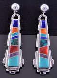 Multistone Inlay Earrings by Candace Skeets 2K21S