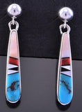 Multistone Inlay Earrings by Bessie Johnson 2K21U