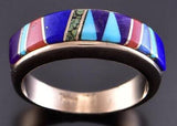 Size 5 Inlay 14k Gold ring by Calvin Begay 2J20P