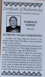 Navajo Sand Painting by Norman Simms 6 x 9 -1J12D