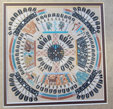 Storm and Lightning Design Navajo Sandpainting by Orlando Myerson 2L03F