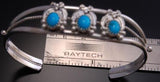 Silver Three Turquoise Bracelet by RB - AJ13G