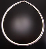 6mm Sterling Silver Omega Chain Necklace  16 inches long  PA42E