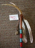 Beaded Antler & Feather Peace Pipe Wall Art NJ02S