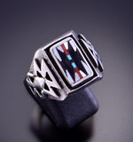 Size 9-3/4 Inlay Mens Ring by Charlotte Dishta 2L16C