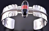 Coral and Jet Sacred Eagle Feather Bracelet by David Kuticka 2K13A